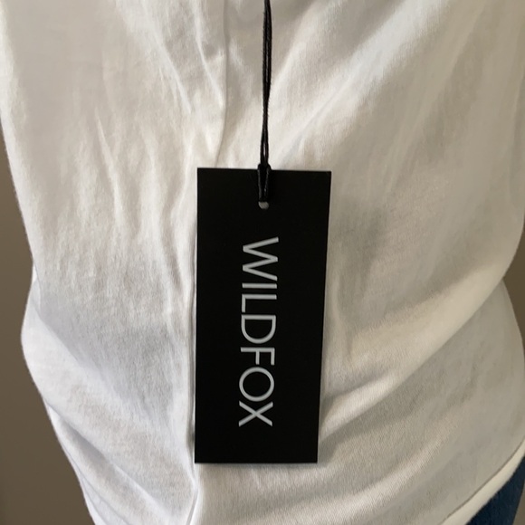 WILDFOX TShirt Bikinis and Bellinis White Crewneck Top size S NEW - Picture 7 of 10